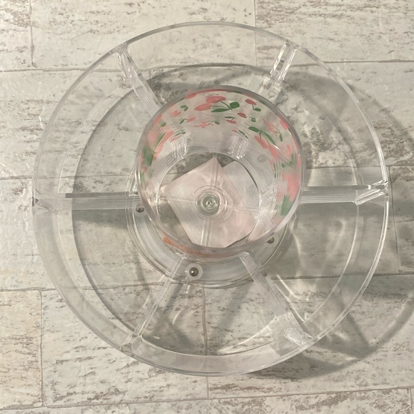 Juicy Couture Home Cherry Hearts Print Acrylic 360 Spinner Cosmetics Holder - Picture 5 of 10